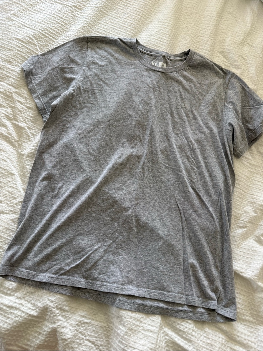 adidas Gray Short Sleeve Crewneck Tee
